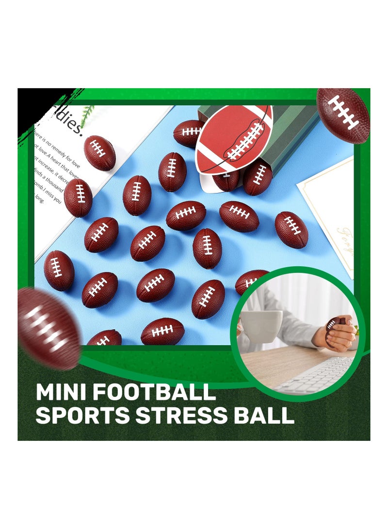 SOLARAE Mini Foam Footballs, Bulk Mini Stress Ball, Party Favor for Kids Footballs Toy Little Football Party Decoration, Sports Party Favor Reward Bag Gift Fillers School Classroom Prize(30 Pack) - Image 3