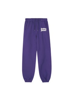 Broken Planet MarketBP American Trendy Brand Mens and Womens Casual Loose Long Pants High Street Hip Hop Style BP305-Purple Bundled Foot