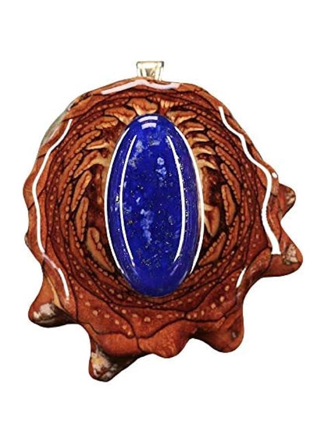 Arabest Lapis Lazuli  Pendant Festival Jewelry For Women For Men Boho Fashion Gear 100% Natural Sacred Geometry Pinecone with Gemstone Necklace - Image 3