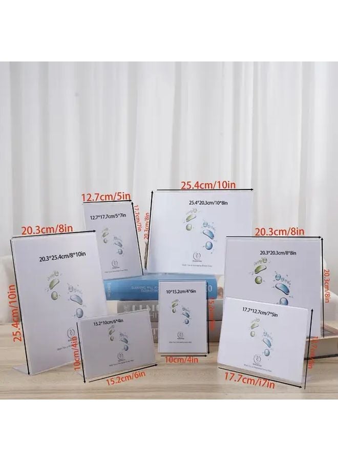 6 Pack 4x6 Inch Acrylic Picture Frames Vertical Display Box For Medals Photos Tabletop Modern Home Decor - Image 5