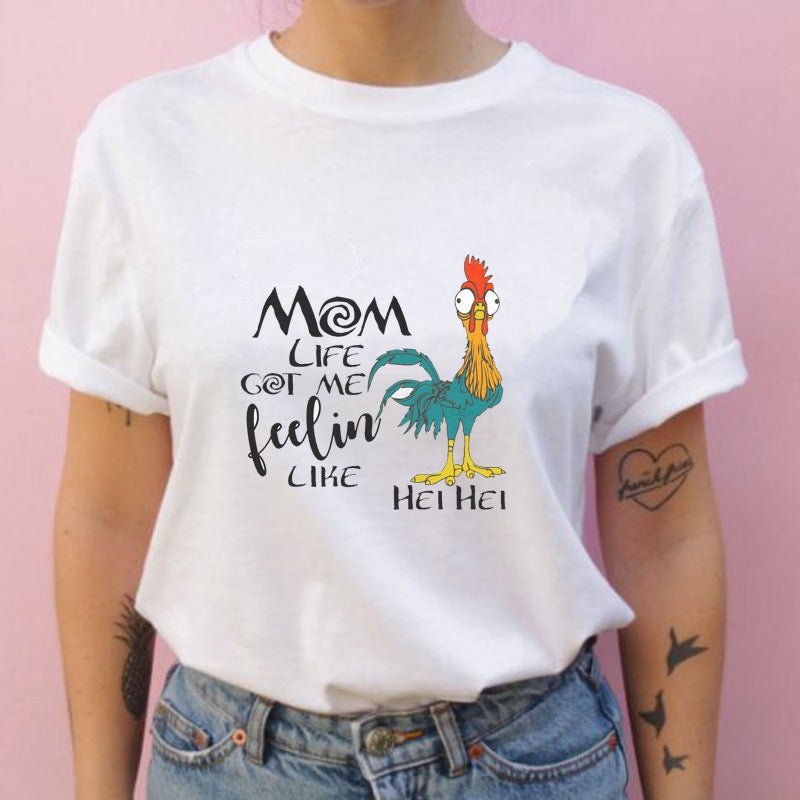 [Same day] cross-border supply of T-shirt printed T-shirt women's short-sleeved women's clothing - Image 3