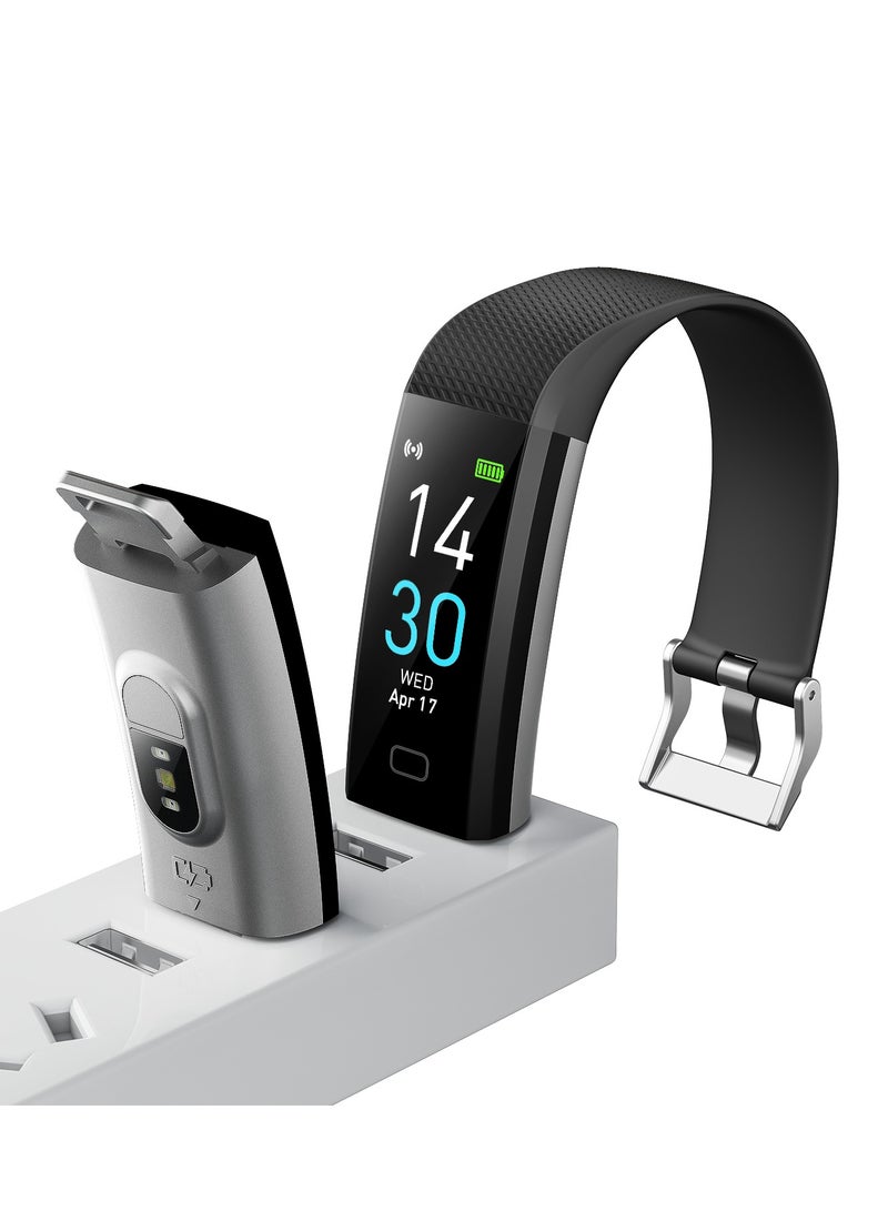 ساعة ذكية لتتبع اللياقة البدنية مع IP68 مقاومة للماء: عداد الخطوات، مراقب السعرات الحرارية/معدل ضربات القلب، متتبع النوم وساعة توقيت - Image 3