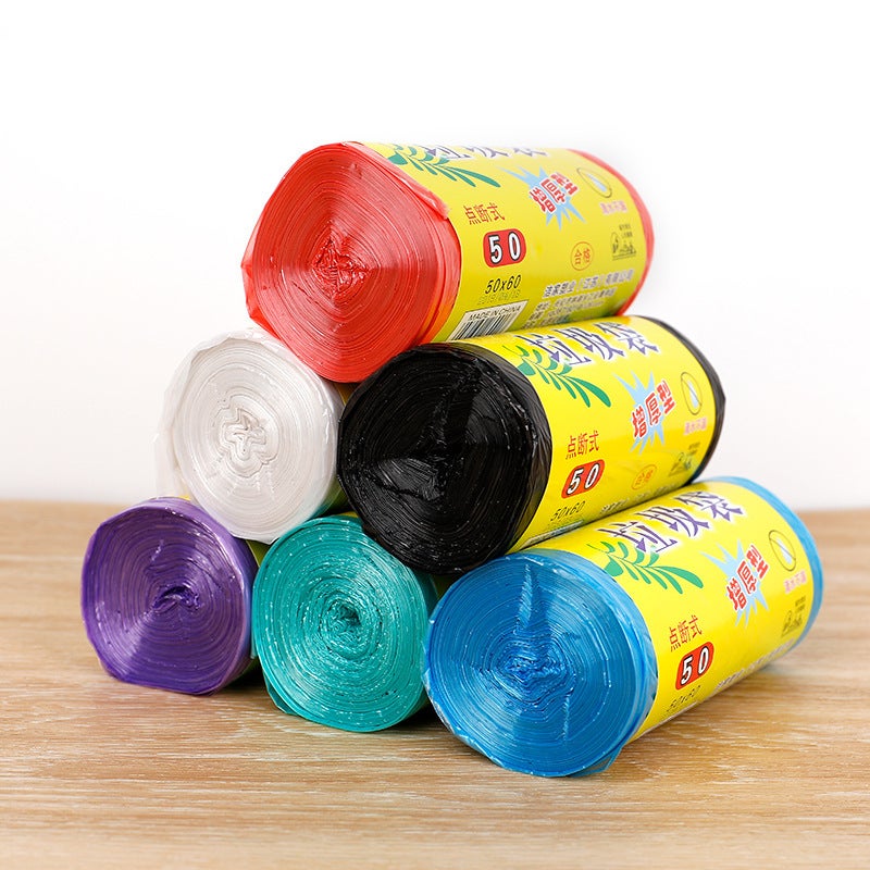 Black Large Garbage Bag Extra Large Disposable Plastic Bag Kitchen Cleaning Bag Pe Thickened Flat Pocket - Image 2