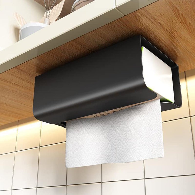 Aosome Tissue Box Dispenser Wall Mounted Stainless Steel Paper Towel Dispenser Holder for Bathroom and Kitchen