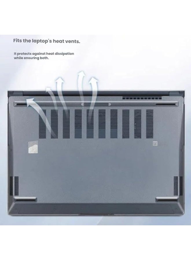 Laptop Case Compatible with ASUS ZenBook 14 OLED 2025 UX3405C 14 inch Ultra-thin Clear Top Shell and Bottom Shell Full Protection Protective Cover - Image 3