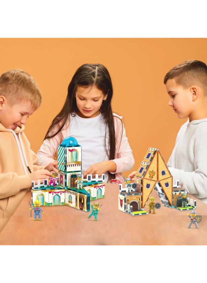 PicassoTiles Picasso Magnetic Tiles Medieval Castle Theme 70-pieces - Image 2