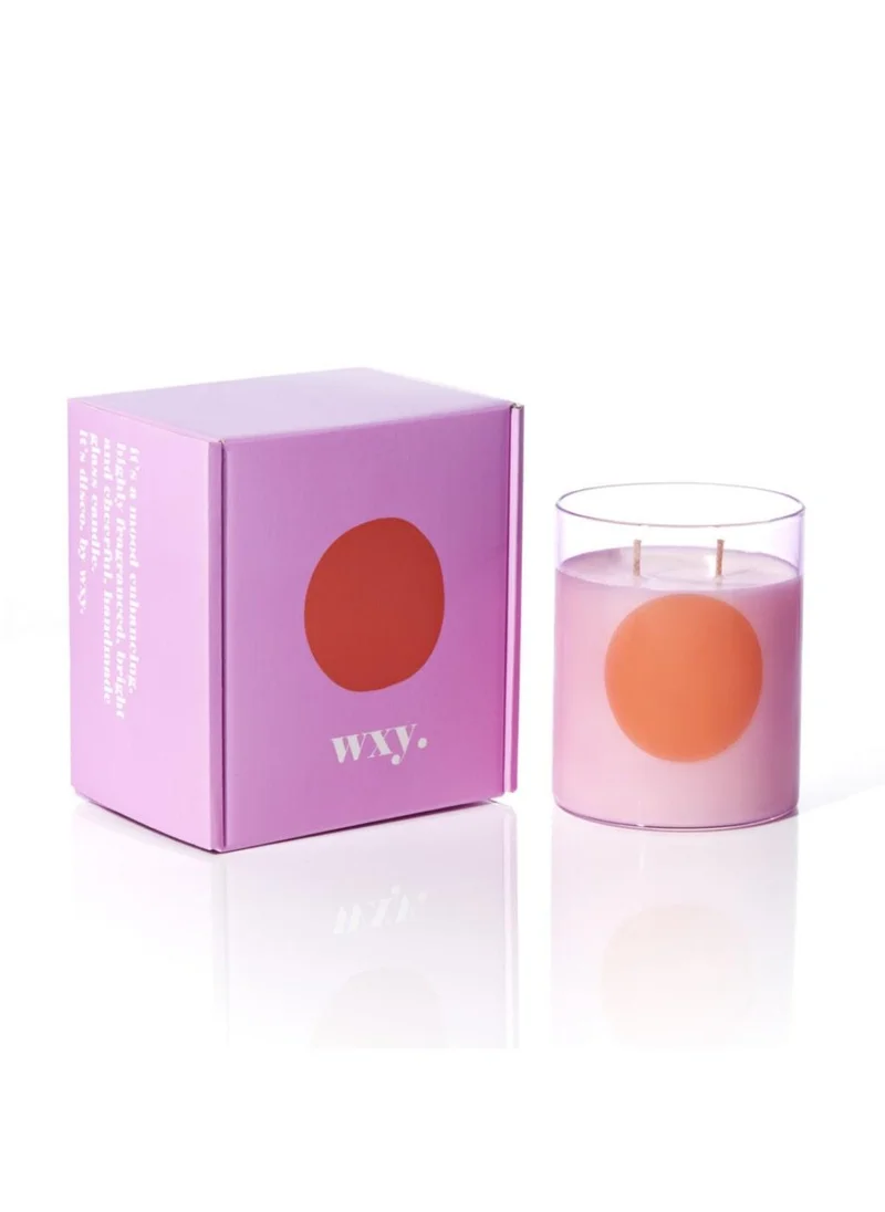 WXY Disco Candle - Orris Root & Amber  Disco Collection- Glass base -premium scented candle -