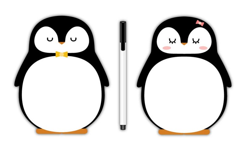 NOURISH Plastic Penguin Magnetic Whiteboard With Marker - 6X5 Inches - Image 4