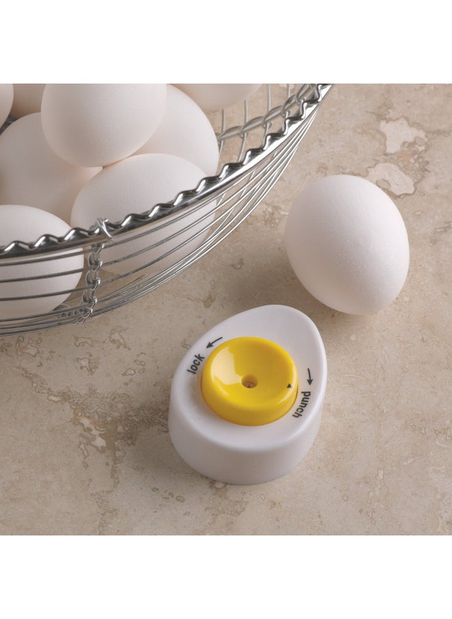 Fox Run Hard Boiled Egg Piercer, with Safety Lock Feature, White