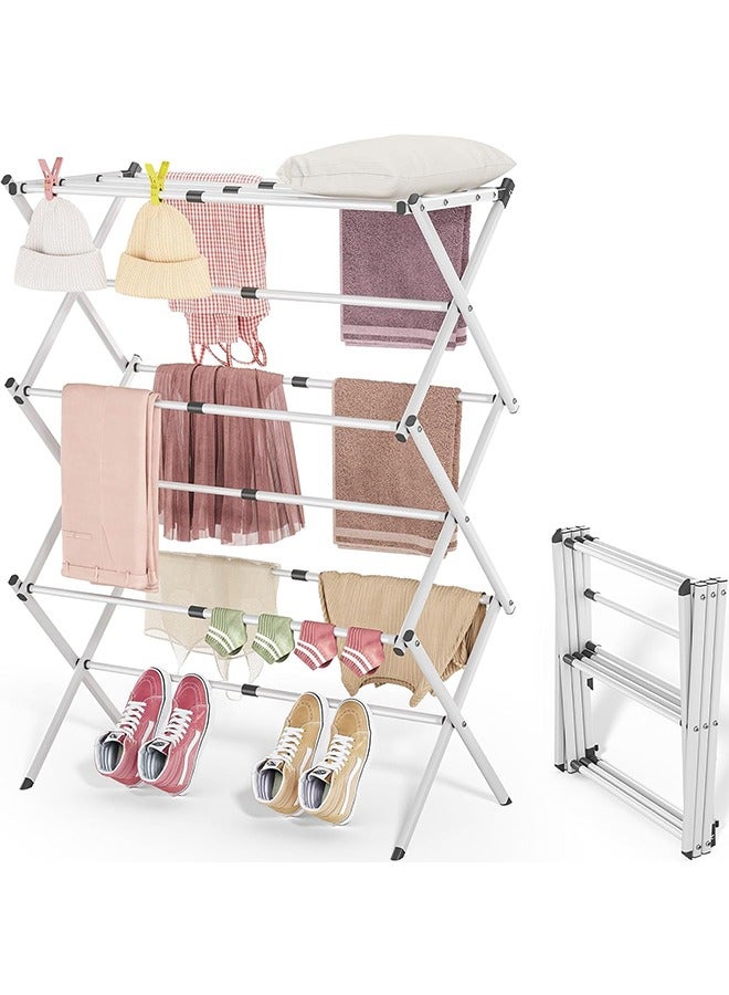 Beauenty Clothes Drying Rack Collapsible Drying Racks for Laundry  3-Tier Laundry Drying Rack for Clothes Laundry Drying Rack Collapsible Towel Rack  Air Drying Rack - Image 1