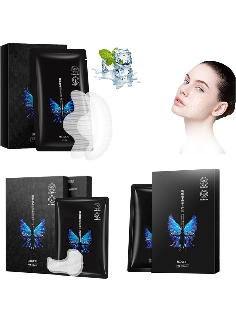 SEOMOU Magic strips for facial wrinkles, face and forehead wrinkle patches, facial wrinkle removal patch, anti-wrinkle mask around the nose and lips for women and men (pack of 5 pieces) - Image 1