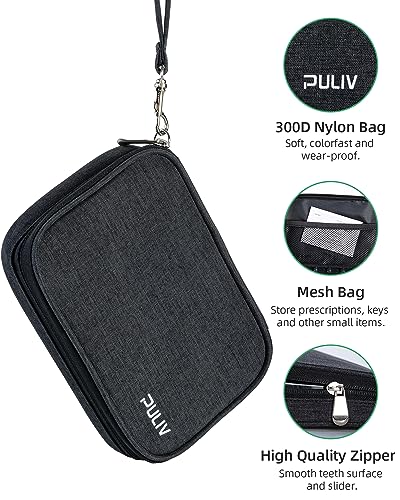 PULIV Weekly Pill Organizer 4 Times a Day with a Business Stylish Bag, Portable Pill Box 7 Day with 28 Compartments for Men, Removable Pill Sorters to Store Vitamin, Medication, Fish Oil, Supplements - Image 5