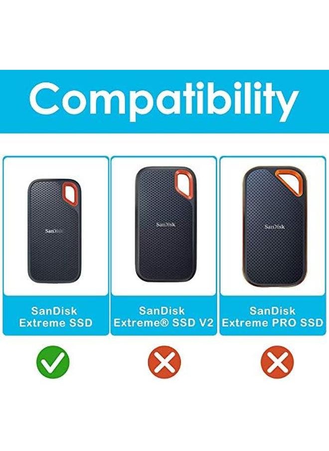 Procases - Hard Travel Case For Sandisk Extreme Portable Ssd 250Gb 500Gb 1Tb 2Tb Sdssde60 500G G25 Shockproof Eva Hard Shell Carrying Case Storage Bag Black - Image 1