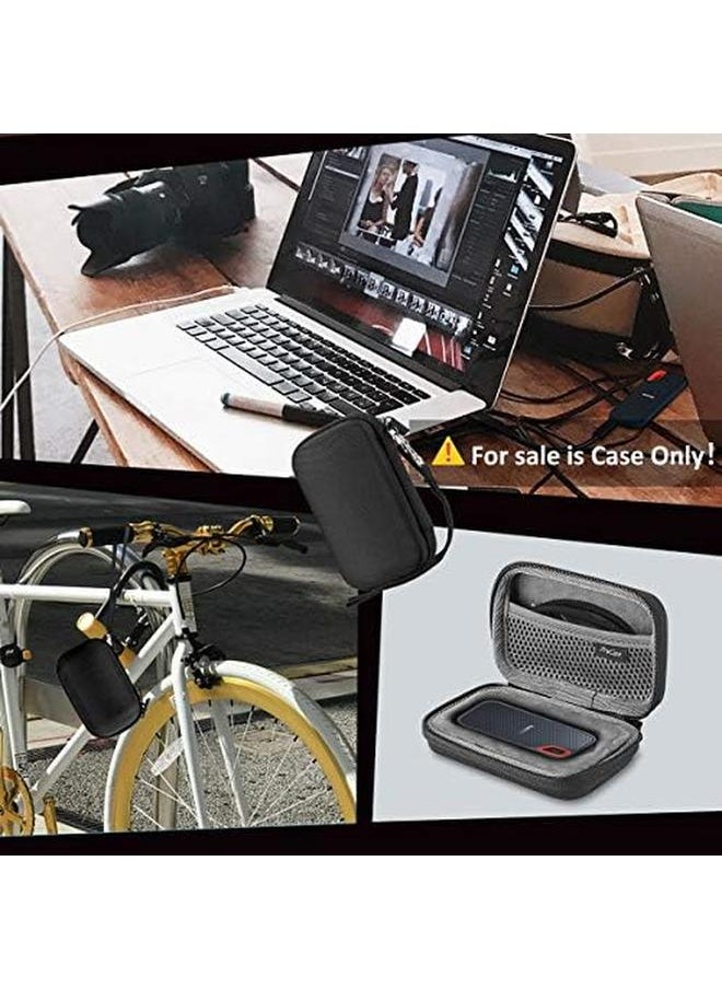 Procases - Hard Travel Case For Sandisk Extreme Portable Ssd 250Gb 500Gb 1Tb 2Tb Sdssde60 500G G25 Shockproof Eva Hard Shell Carrying Case Storage Bag Black - Image 1