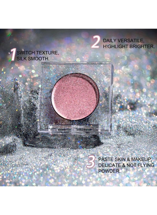 Jutqut Shimmer Glitter Eyeshadow Palette, Korean Eye Glitter Sparkle Eye Shadow, Long-Lasting Shimmery Eye Makeup and Highlight, Ultra-Blendable & Waterproof, Vegan Formula (Moonstone) - Image 4
