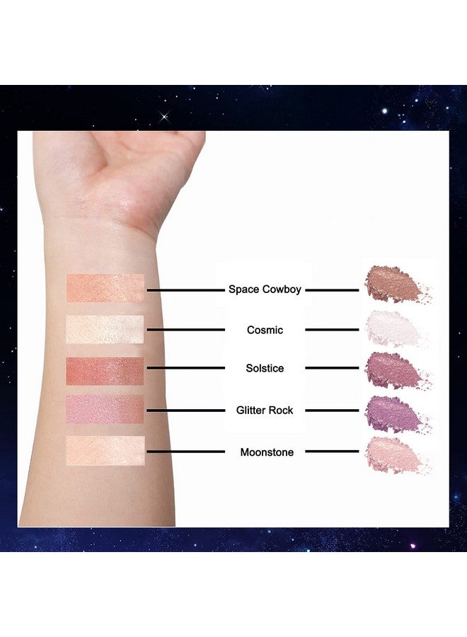 Jutqut Shimmer Glitter Eyeshadow Palette, Korean Eye Glitter Sparkle Eye Shadow, Long-Lasting Shimmery Eye Makeup and Highlight, Ultra-Blendable & Waterproof, Vegan Formula (Moonstone) - Image 3