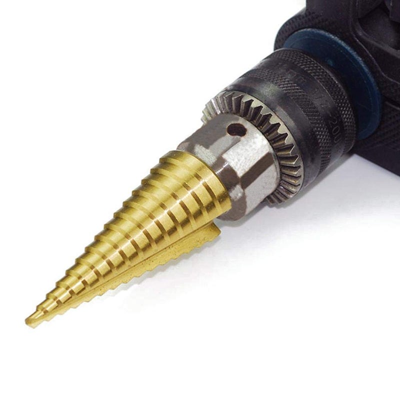 Generic Titanium Step Drill Bit Set High Speed Steel Hole Cutter Power Tools - Image 4