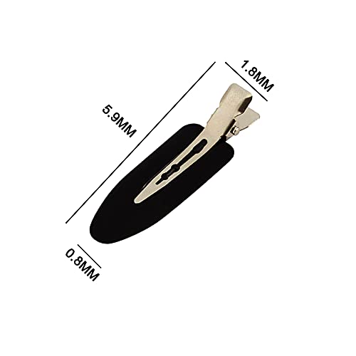 LUOTIVON 6 Pieces Black No Bend Hair Clips, No Crease Hair Clips, Styling Clips For Hairstyle, Curl Pin Clips For Makeup - Image 3