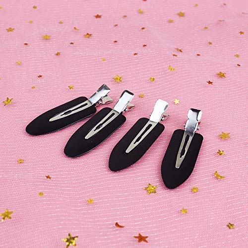 LUOTIVON 6 Pieces Black No Bend Hair Clips, No Crease Hair Clips, Styling Clips For Hairstyle, Curl Pin Clips For Makeup - Image 2