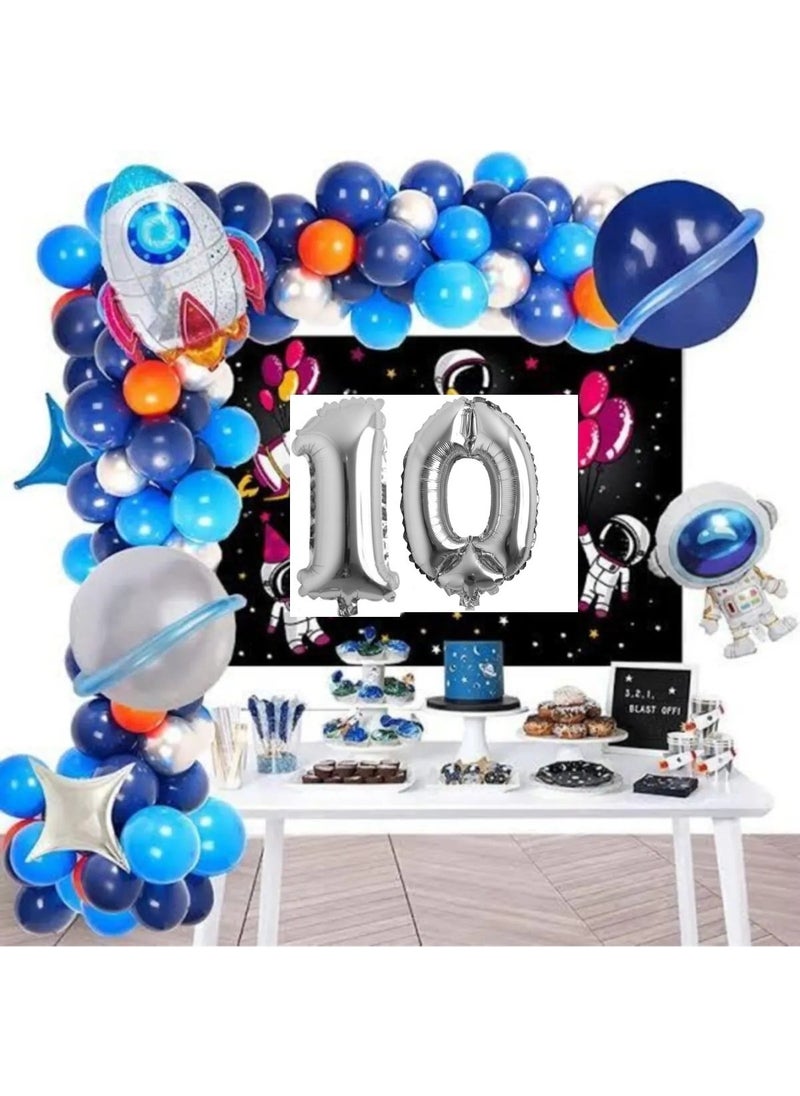 Bkmc - Astronaut Rocket Space Themed Birthday Party Decoration - Image 1
