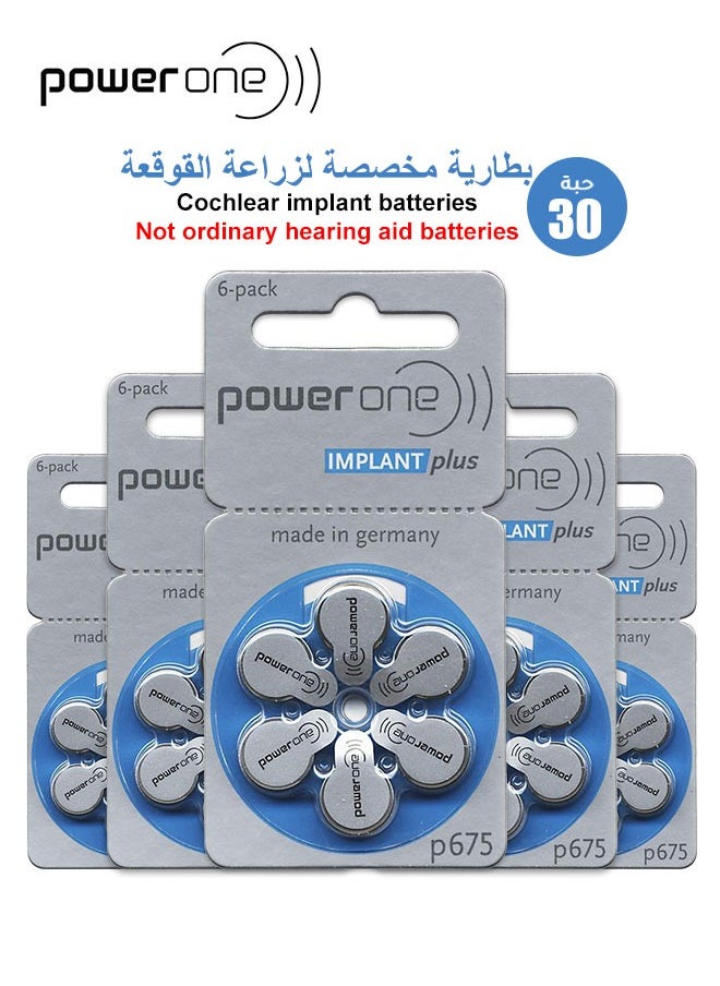 Power One 30 Piece Dedicated Cochlear Implant Batteries,Size P675P  - Image 1