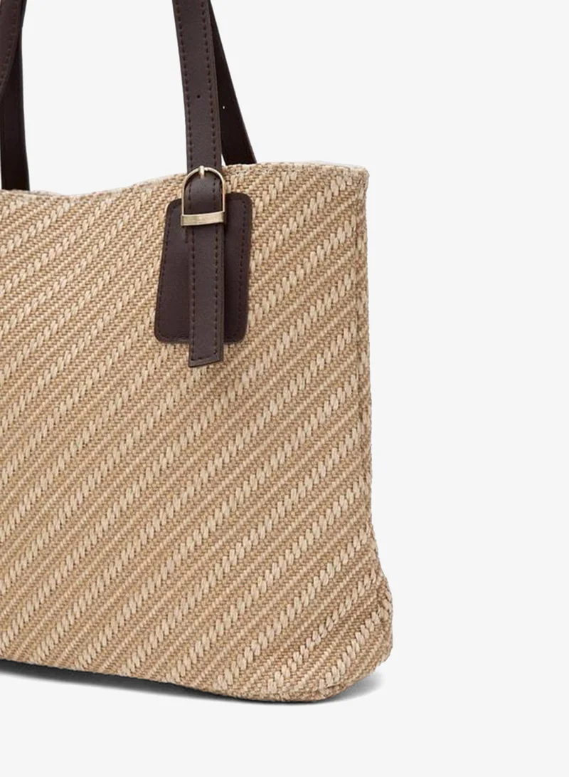 Shule Bags  Valenne Rattan Shoulder Bag Coffee. for Women | Best Price UAE