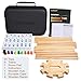 ELONGDI Mexican Train Dominoes Set with 4 Wooden TraysRacks and Portable Carrying CaseTravel Colorful Double 12 Dominoes  91 Numbered Tilesfor Kids and Adults - Image 4