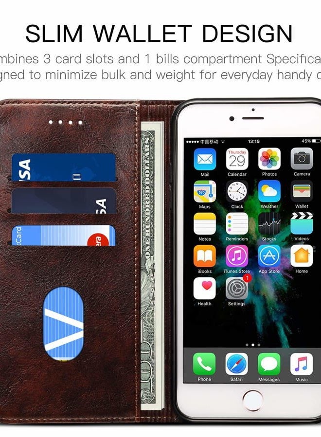 SINIANL iPhone XR Case, SINIANL Leather Wallet Folio Case Book Design Flip Cover with Stand and ID Credit Card Slot Magnetic Closure for iPhone XR 6.1 inch 2018 - Image 2