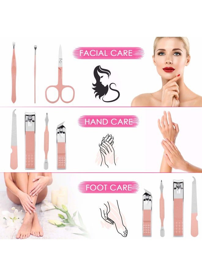 Aceoce Manicure Set, Women Grooming kit, Pedicure Kit, Nail Clippers, Professional Grooming Kit, Nail Tools Gift with Travel Case for Men and Women Gifts Friends Parents  - Image 3