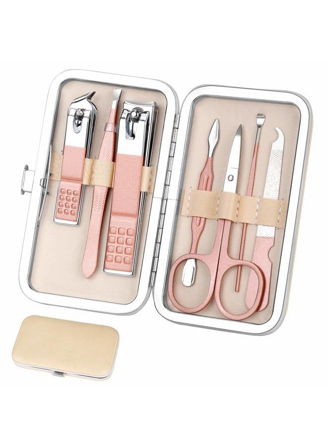 Aceoce Manicure Set, Women Grooming kit, Pedicure Kit, Nail Clippers, Professional Grooming Kit, Nail Tools Gift with Travel Case for Men and Women Gifts Friends Parents  - Image 1