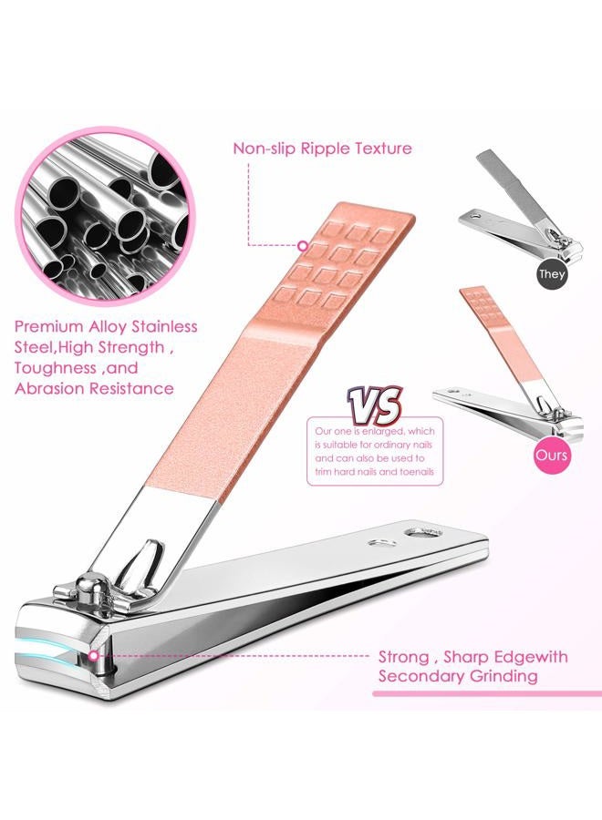 Aceoce Manicure Set, Women Grooming kit, Pedicure Kit, Nail Clippers, Professional Grooming Kit, Nail Tools Gift with Travel Case for Men and Women Gifts Friends Parents  - Image 2