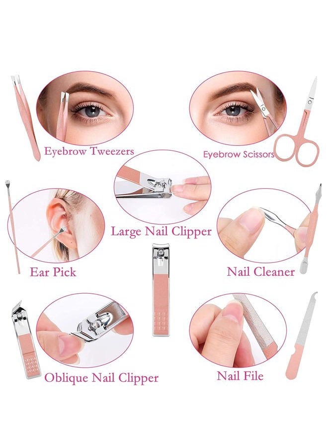 Aceoce Manicure Set, Women Grooming kit, Pedicure Kit, Nail Clippers, Professional Grooming Kit, Nail Tools Gift with Travel Case for Men and Women Gifts Friends Parents  - Image 4