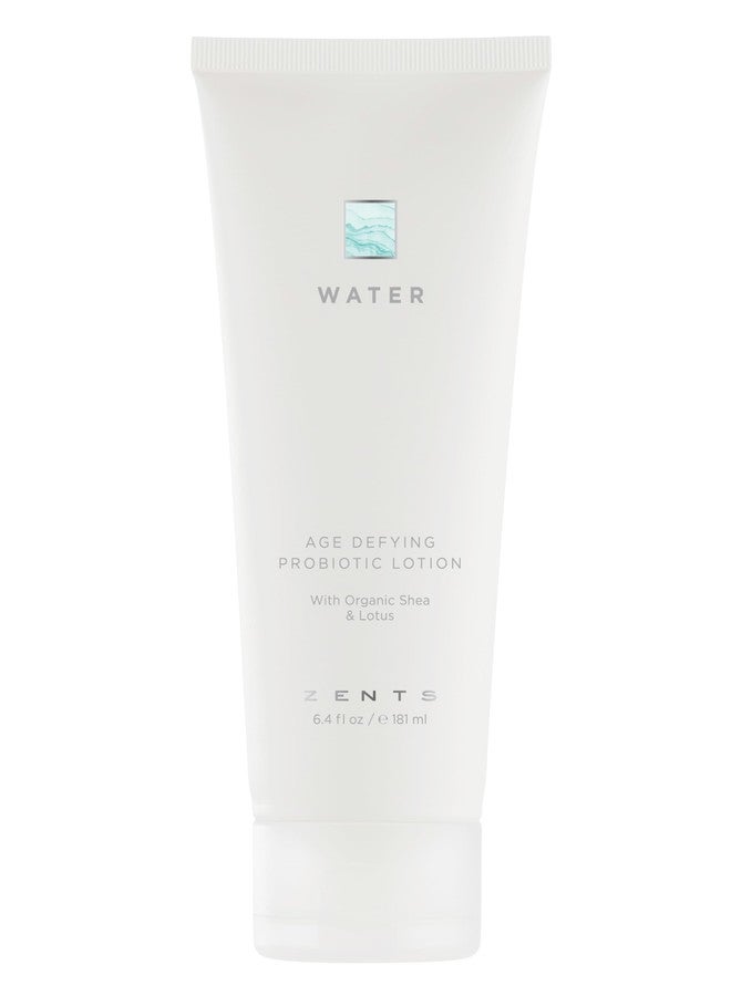 Zents Age-Defying Probiotic Body & Hand Lotion (Water) | Moisturizing Lotion with Hyaluronic Acid & Organic Shea Butter | Nourishes & Hydrates Skin | 6.4 fl oz - Image 1