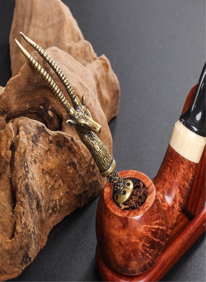 JBTM24 Copper Tobacco Pipe Tamper Tool, Pure Copper Silver Plating Smoking Tobacco Pipe Cleaning Tool, Smoking Nozzle Cleaner Flameout (Deer) - Image 4