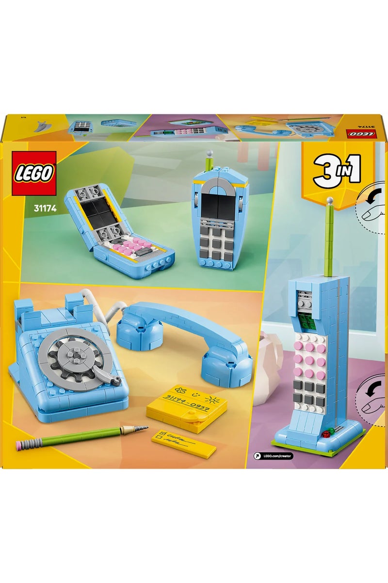 LEGO Creator 3-in-1 Retro Telephone 31174 – Nostalgic Build (8+ yrs) - Image 4