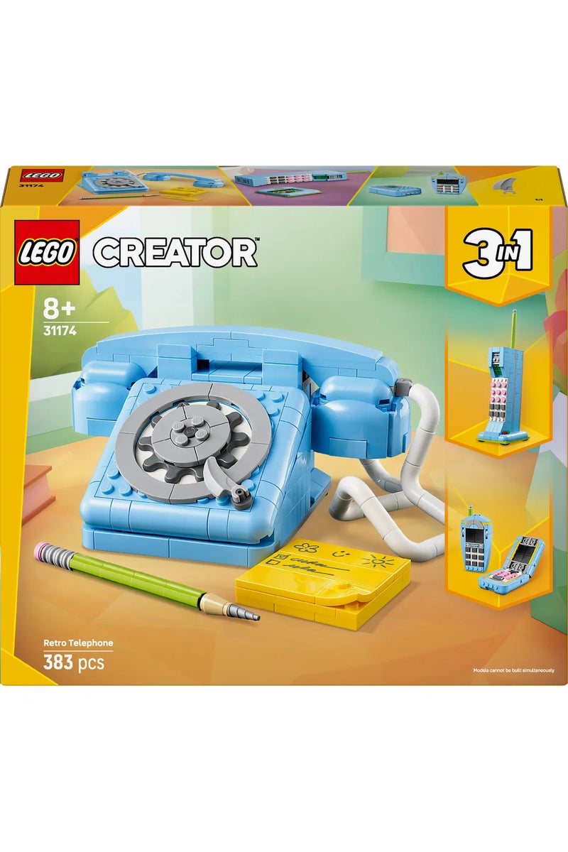 LEGO Creator 3-in-1 Retro Telephone 31174 – Nostalgic Build (8+ yrs) - Image 3