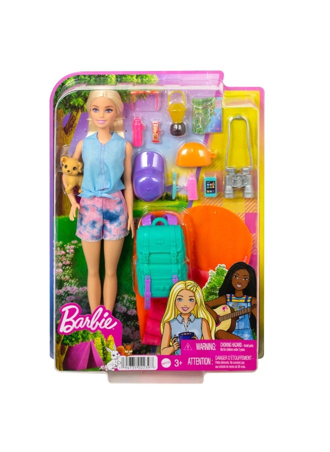 Barbie - Barbie Malibu Camping Doll with Pet (32 cm) - Image 1