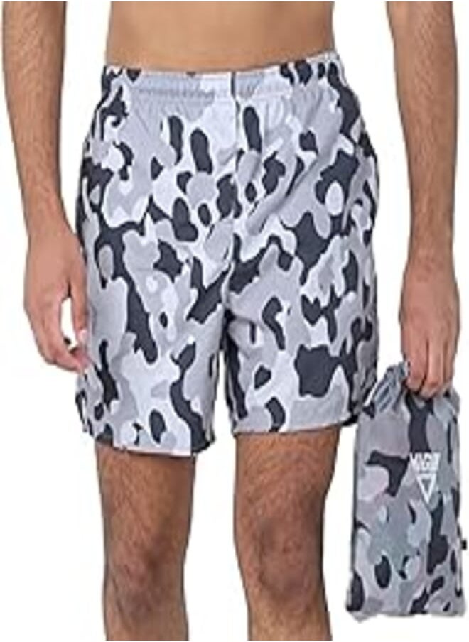 VIGA - Viga Men Waterproof Camouflage Printed Swimming Shorts With Its Matching Bag - Image 1