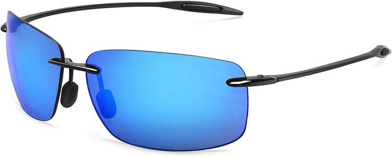 JULI Eyewear نظارات شمسية رياضية JULI للرجال وا��نساء إطار بدون حواف TR90 للجري وصيد الأسماك والجولف وركوب الأمواج والقيادة - Image 1