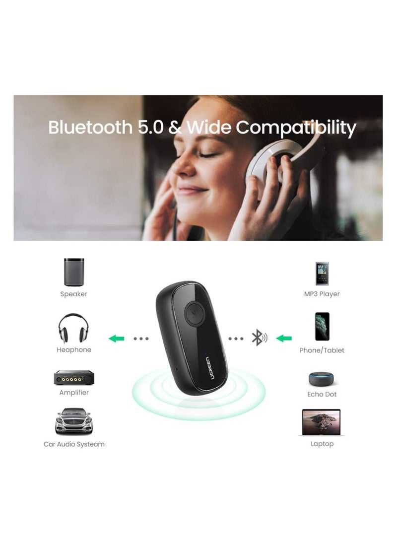 Cool Baby Bluetooth Aux Adapter Bluetooth 5.0 Audio Receiver for Wireless Music Stream with Hand-free Call 10H Play Time Auto Repair for Car Speaker  - Image 3