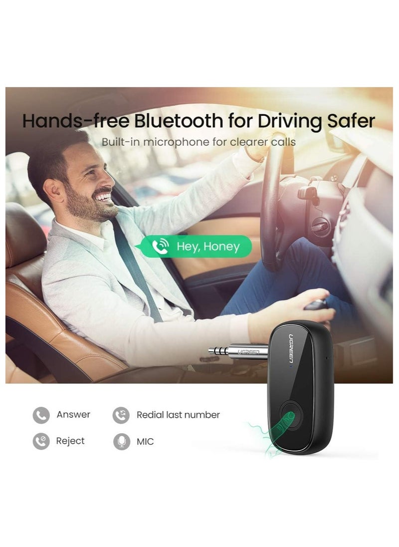 Cool Baby Bluetooth Aux Adapter Bluetooth 5.0 Audio Receiver for Wireless Music Stream with Hand-free Call 10H Play Time Auto Repair for Car Speaker  - Image 4