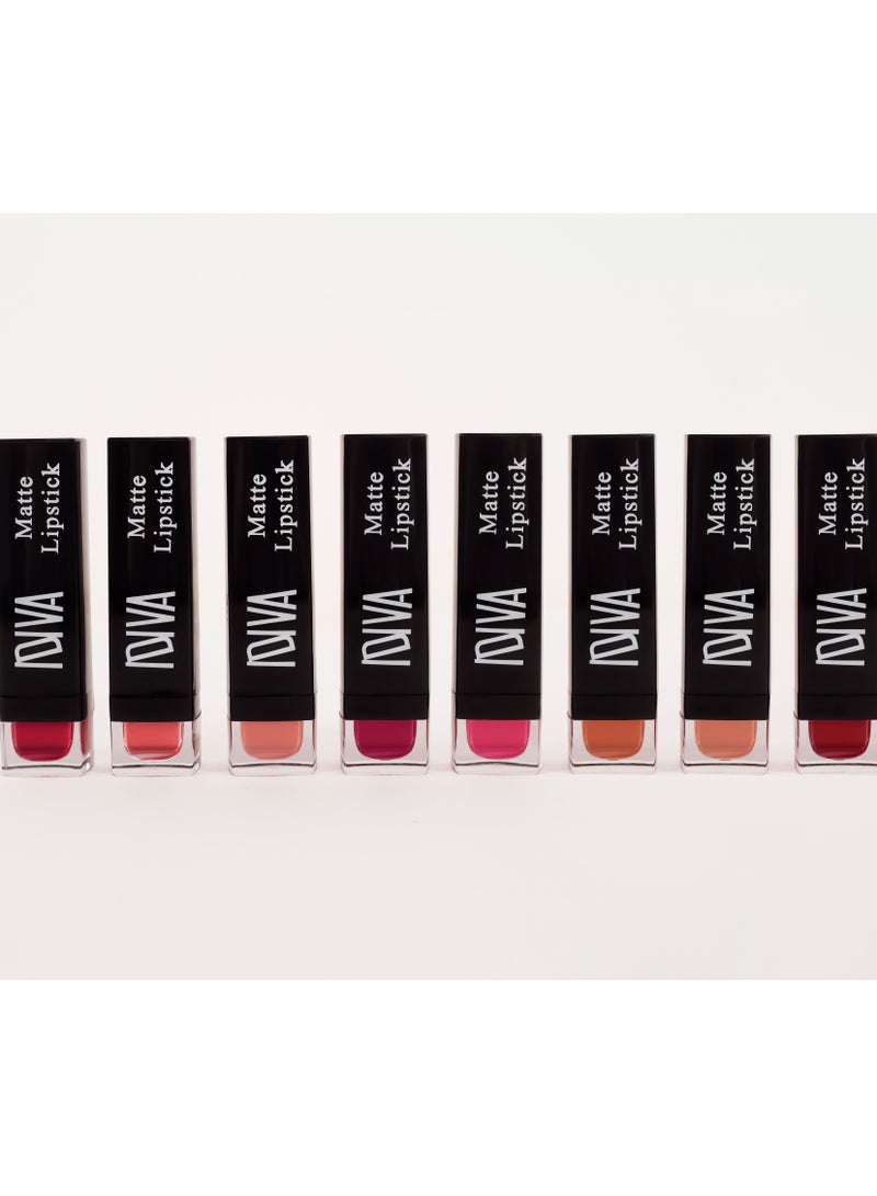 IDIVA Matte Lipstick, 8 different colors, long lasting up to 16 H - Image 4