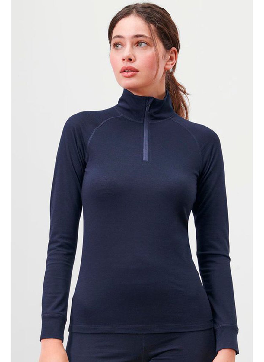 Women Sportswear Fit Long Sleeves Training Tops, Navy Blue - pzsku/Z59BEB524030FC89D78F8Z/45/_/1737641894/47e2af02-d709-4de6-beab-f6f84772a0d2