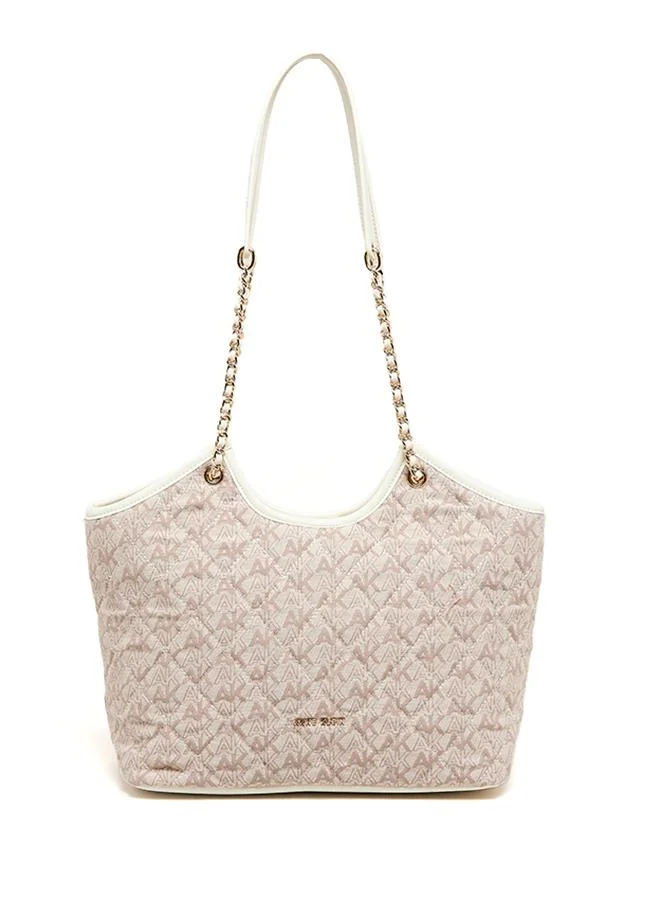 Monogram Patterned PU Shoulder Bag