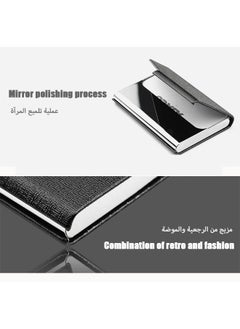 Ssovi Portable Practical Metal Business Card Holder, Fashionable Business Card Box，Business Card Case, Business Card Holderfor Men and Women, Pocket Metal Card Case,Stainless Steel Card Holder Dark Gray  - Image 2