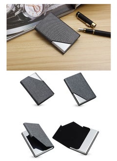Ssovi Portable Practical Metal Business Card Holder, Fashionable Business Card Box，Business Card Case, Business Card Holderfor Men and Women, Pocket Metal Card Case,Stainless Steel Card Holder Dark Gray  - Image 3