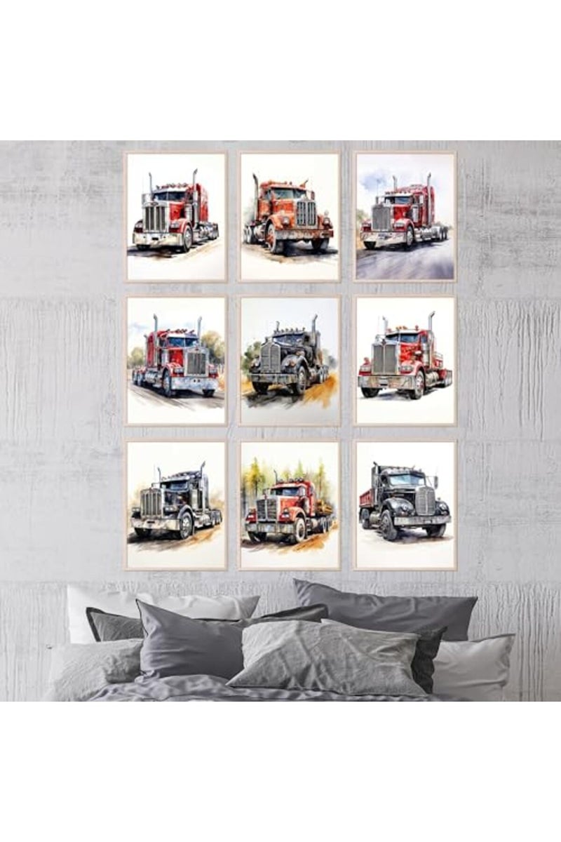 BigWig Prints Semi Truck Decor - Unframed 9 PCS (8x10”) - Image 2