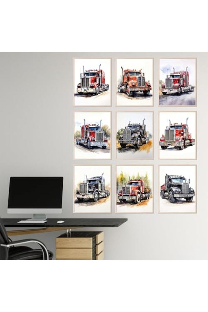 BigWig Prints Semi Truck Decor - Unframed 9 PCS (8x10”) - Image 4