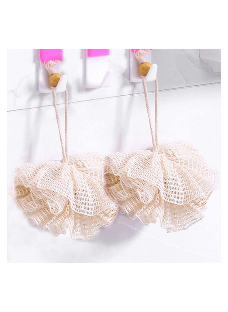 SYOSI Loofah Bath Sponges, XL Large Mesh Pouf Shower Ball, Loofah Sponge, Body Scrubber, Bath Sponge- Full Lather Cleanse, Exfoliate with Beauty Bathing Accessories for Men and Women Shower Use 4 Pack  - Image 5