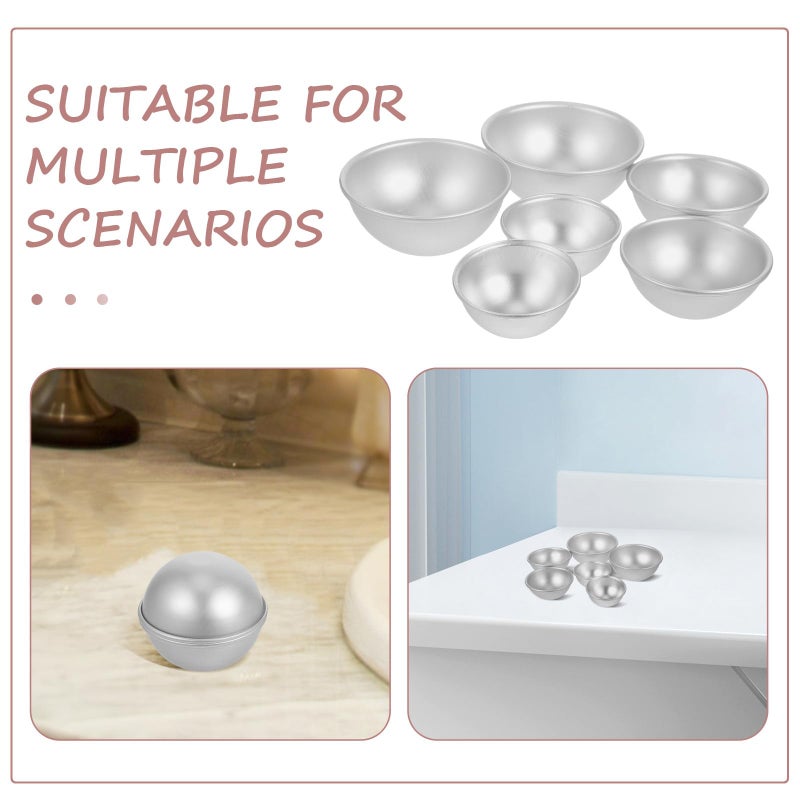 6Pcs Sphere Soap Mold Set DIY Bath Bomb Making Kit for Relaxation and Crafting - Image 4